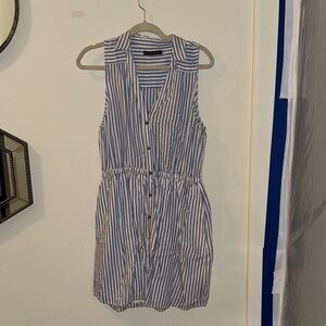 Abercrombie & Fitch Blue and White Striped Mini Dress